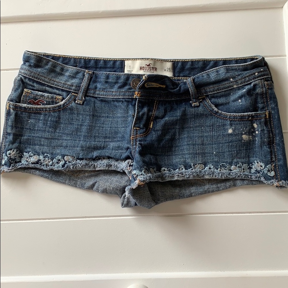 Hollister floral denim shorts
